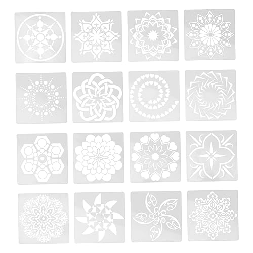 Homoyoyo 16Stücke Mandala Schablonen Wiederverwendbare Malvorlagen Pet für DIY Kunstprojekte für Anfänger Zeichnungen und Dekorationen Gestalten Homoyoyo 16Stücke Mandala Schablonen Wiederverwendbare Malvorlagen Pet für DIY Kunstprojekte für Anfänger Zeichnungen und Dekorationen Gestalten von Homoyoyo