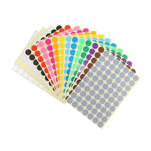 Homoyoyo 16Stücke Punktaufkleber Selbstklebende Etiketten für und Bastelprojekte für Lesezeichen und Dekoration Farben pro Packung von Homoyoyo