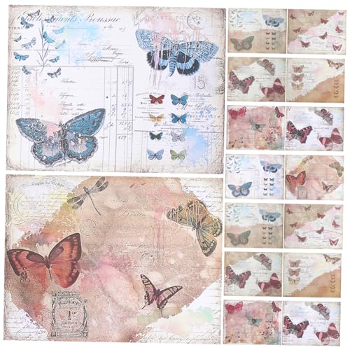 Homoyoyo 16Stücke Teiliges Vintage Scrapbook Retro Hintergrundmaterial für Journaling Scrapbooking und DIY Projekte Klare Muster Vielseitige Farben für Kreative Bastelideen von Homoyoyo