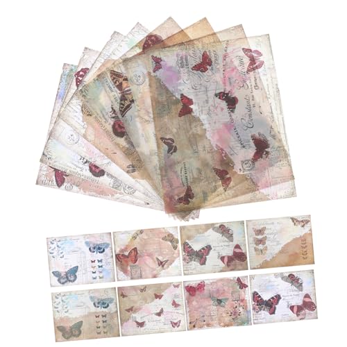 Homoyoyo 16Stücke Teiliges Vintage Scrapbooking Dekoratives Hintergrundpapier für DIY Journal Notizbuch und Bastelarbeiten für Kreative Projekte und Personalisierte von Homoyoyo