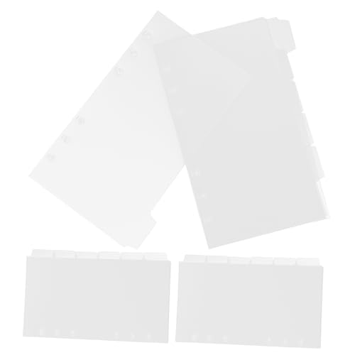 Homoyoyo 18 Blatt Teiliges DIY Transparente PVC Notizbuch Trennblätter Abnehmbare Registerseiten für Schnellhefter und Ordner Organizer für Büro und Schule von Homoyoyo