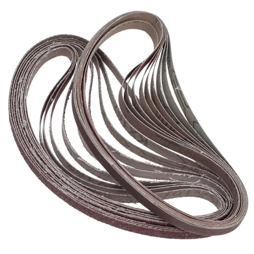 Homoyoyo 18 Stück Bandschleifen und Polieren Sandpapier schleifband Schleifpapier pcs Schleifgürtel Bandschleifer Zubehör Bandschleifpapier Feilenschleifer Schleifbänder Aluminiumoxid Brown von Homoyoyo