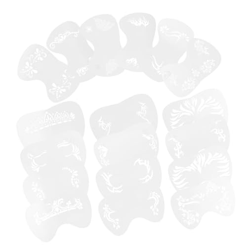 Homoyoyo 18 Stück Teiliges Face Painting Schablonen Wiederverwendbare Airbrush Gesichtsfarbe Vorlagen Kreative DIY Stencils für Augen Make Up Körperbemalung und Festivaldekoration Leicht von Homoyoyo