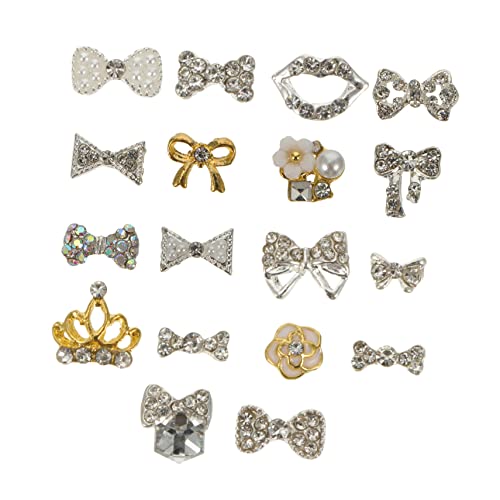 Homoyoyo 18 Stück Teiliges Nagelkunst Dekorationen Handgemachte Maniküre Schmuck mit Schmetterlingen und Strass für DIY Nägel Zufällige Designs von Homoyoyo
