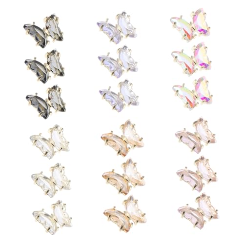 Homoyoyo 18 Stück Teiliges Schmetterling Nageldekor Langlebige Maniküre Ornamente für DIY Nail Art Farbenfrohe Nagelschmuck Anhänger für Kreative Fingergestaltung Homoyoyo 18 Stück Teiliges Schmetterling Nageldekor Langlebige Maniküre Ornamente für DIY Nail Art Farbenfrohe Nagelschmuck Anhänger für Kreative Fingergestaltung von Homoyoyo