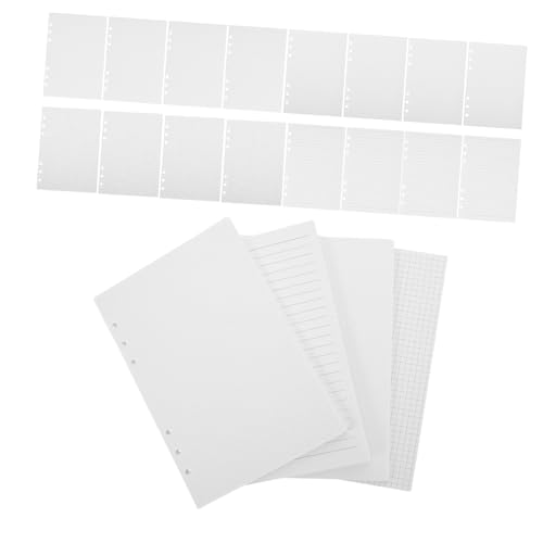 Homoyoyo 180 Stück Liniertes Nachfüllpapier Nachfüllbarer Notizblock Leeres Nachfüllpapier Loseblatt-bindepapier Zeitschriften-nachfüllpapier Notebook-nachfüllungen Schreiben Von Pads Weiß von Homoyoyo
