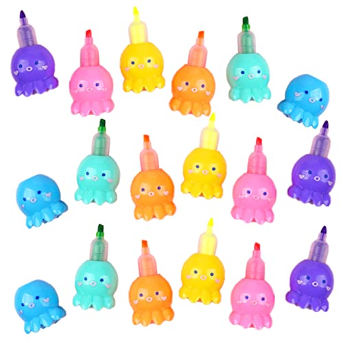 Homoyoyo 18Stücke Cartoon Octopus Highlighter Fluoreszierende Marker Für Notizen Buchmarkierungen Und Kreatives Zeichnen Hochwertige Stiftzubehör Für Schule von Homoyoyo