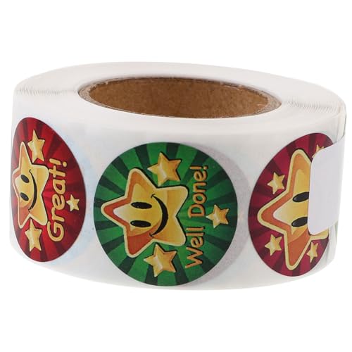 Homoyoyo 1Rolle Belohnungsaufkleber Für Motivaufkleber Für Schulpreise Aufkleber Mit Fröhlichen Designs Motivierende Sticker von Homoyoyo