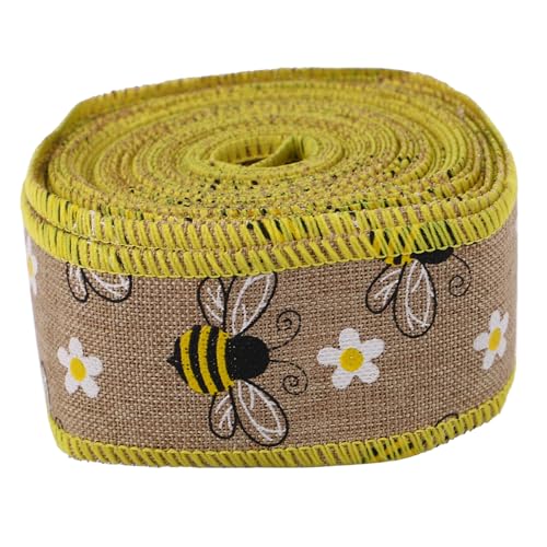 Homoyoyo 1Rolle Bienenmuster Geschenkband Yards DIY Dekoband Für Blumenverpackungen Und Hochwertiges Packband Für Geschenkverpackungen von Homoyoyo