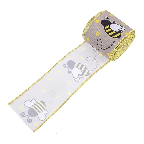 Homoyoyo 1Rolle Breites Geschenkbänder Mit Bienenmuster Roll Dekorative Satinbänder Für Geschenkverpackungen Und Bastelarbeiten Für Hochzeiten Und Festliche Anlässe Homoyoyo 1Rolle Breites Geschenkbänder Mit Bienenmuster Roll Dekorative Satinbänder Für Geschenkverpackungen Und Bastelarbeiten Für Hochzeiten Und Festliche Anlässe von Homoyoyo
