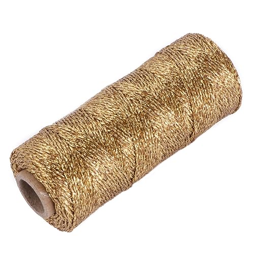 Homoyoyo 1Rolle DIY Kordel Goldene Baumwollschnur Für Bastelprojekte Und Partydekoration Vielseitig Einsetzbar Für Handwerk von Homoyoyo
