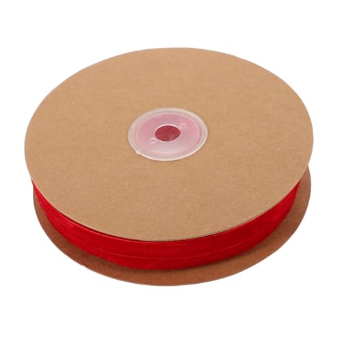 Homoyoyo 1Rolle Einseitiges Rotes Flokati Band für Bastelprojekte für Modeaccessoires Dekoration und DIY Handgefertigt für Präzise Details und Elegantes Finish von Homoyoyo