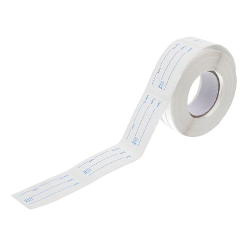 Homoyoyo 1Rolle Etikettenaufkleber für Lebensmittel mit Datum Selbstklebende Etiketten Rolle für Behälter Gefrierschrank Sicher Einfach zu Handhaben für Zuhause von Homoyoyo