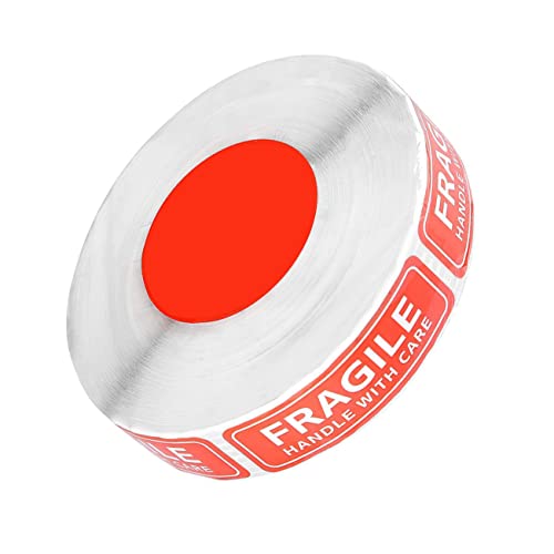 Homoyoyo 1Rolle Fragile Aufkleber Selbstklebend Warnaufkleber für Sicheren Transport für Umzug Versand Kennzeichnung für Zerbrechliche Ware von Homoyoyo