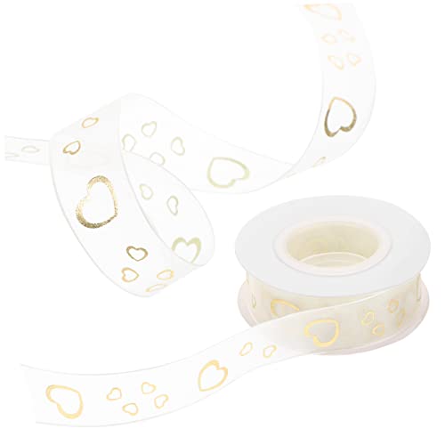 Homoyoyo 1Rolle Geschenkband Mit Herzen Breit Lang Vielseitiges Strapazierfähiges Festival Band Für Basteln Und Geschenkverpackungen Für Hochzeiten Und Feiern von Homoyoyo