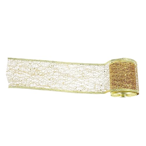 Homoyoyo 1Rolle Glitzerndes Mesh Ribbon Breites Dekoband für DIY Projekte Geschenkverpackungen und Festliche Dekorationen für Weihnachten und Bastelarbeiten Homoyoyo 1Rolle Glitzerndes Mesh Ribbon Breites Dekoband für DIY Projekte Geschenkverpackungen und Festliche Dekorationen für Weihnachten und Bastelarbeiten von Homoyoyo