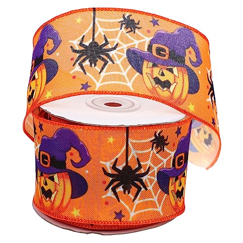 Homoyoyo 1Rolle Halloween Themenband Drahtgewickeltes Dekorationsband Yards DIY Handwerksprojekte Kuchendekoration Sammleralben und Halloween Feiern Langlebiges Homoyoyo 1Rolle Halloween Themenband Drahtgewickeltes Dekorationsband Yards DIY Handwerksprojekte Kuchendekoration Sammleralben und Halloween Feiern Langlebiges von Homoyoyo