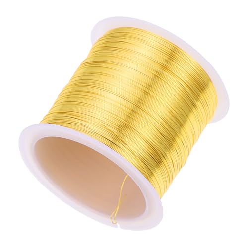 Homoyoyo 1Rolle Kupferdraht Handgefertigt DIY Schmuckdraht für Bastelprojekte Biegsamer Goldfarbener Draht für Schmuckverbindungen und Handwerksarbeiten für Modellbau Homoyoyo 1Rolle Kupferdraht Handgefertigt DIY Schmuckdraht für Bastelprojekte Biegsamer Goldfarbener Draht für Schmuckverbindungen und Handwerksarbeiten für Modellbau von Homoyoyo