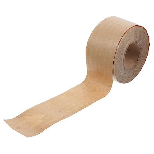 Homoyoyo 1Rolle Multifunktions Packband Wasseraktiviertes Kraftpapier Klebeband Für Sicheres Verpacken Und Versand Hochleistungs Packband Für Umzug Und Versand von Homoyoyo