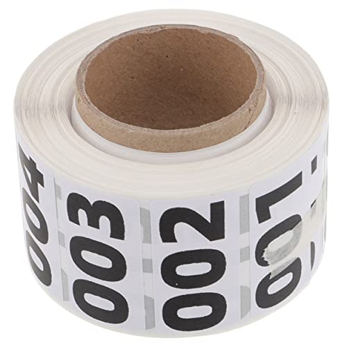 Homoyoyo 1Rolle Runde Zahlenaufkleber für Inventarorganisation Selbstklebende Hitzebeständig für Klassenzimmer Versanddienste und Kleine Unternehmen von Homoyoyo