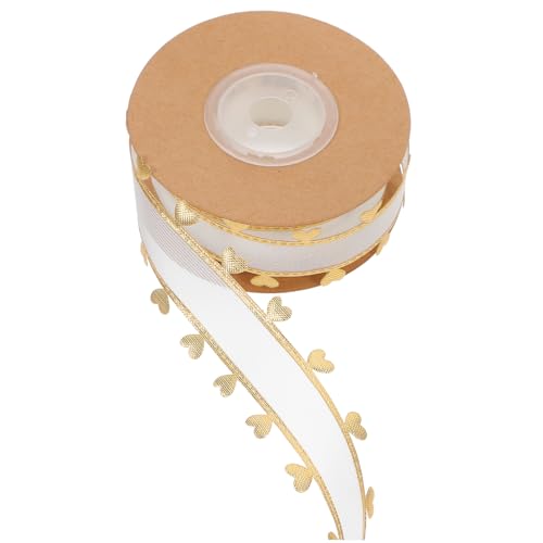 Homoyoyo 1Rolle Schneidbares Geschenkband Mit Herzmuster Yards Breit Handgefertigtes Stoffband Für Bastelprojekte Dekorationen Hochzeiten Und Doppellagiges Schleifenband von Homoyoyo