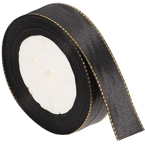 Homoyoyo 1Rolle Schwarzes Polyesterband Mit Goldener Exquisites Geschenkband Für Verpackungen Für Hochzeiten Feiertage Und Besondere Anlässe Homoyoyo 1Rolle Schwarzes Polyesterband Mit Goldener Exquisites Geschenkband Für Verpackungen Für Hochzeiten Feiertage Und Besondere Anlässe von Homoyoyo