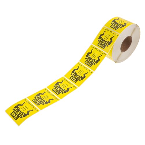 Homoyoyo 1Rolle Schweren Versandaufklebern Team Lift Etiketten Warnaufkleber Für Selbstklebende Etiketten Vorsicht Schweres Etikett Für Kartons Pakete von Homoyoyo