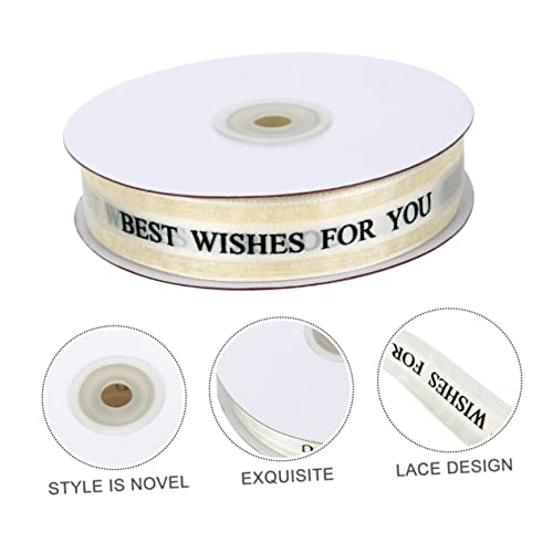 Homoyoyo 1Rolle Seidenschleife Hochwertiges Geschenkband für DIY Projekte Party und Hochzeitsdekoration für Geschenkverpackungen und Sträuße Cremefarben von Homoyoyo