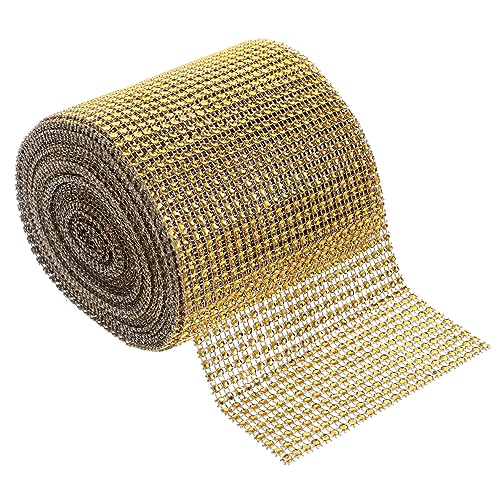 Homoyoyo 1Rolle Strassband Glitzerndes Diamantenband Für DIY Dekoration Für Hochzeiten Kunsthandwerk Und Mehr Goldfarbe Leicht Zuschneidbar von Homoyoyo