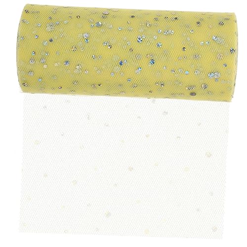 Homoyoyo 1Rolle Tüllband Hellgelb Mit Pailletten Dekorativer Stoff Für Hochzeiten Partys Und Festivitäten Für Dekorationen Und Bastelprojekte Homoyoyo 1Rolle Tüllband Hellgelb Mit Pailletten Dekorativer Stoff Für Hochzeiten Partys Und Festivitäten Für Dekorationen Und Bastelprojekte von Homoyoyo