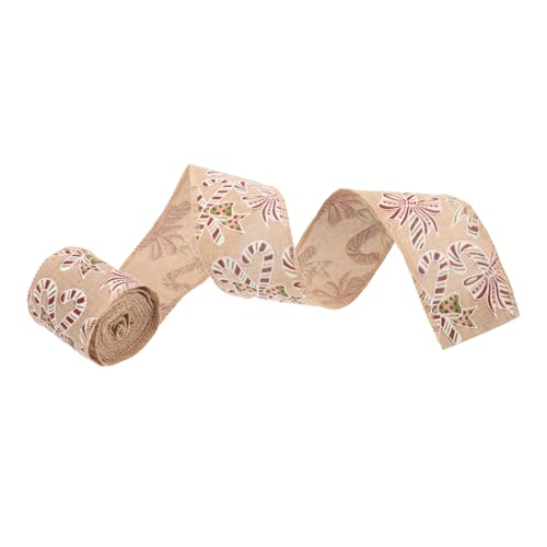 Homoyoyo 1Rolle Weihnachts Dekorationsband Jute Lang Geschenkband Für DIY Projekte Bastelarbeiten Und Festliche Anlässe Weihnachten Und Hochzeiten von Homoyoyo