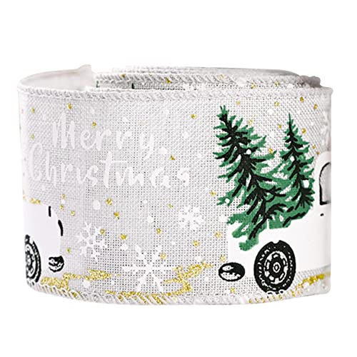 Homoyoyo 1Rolle Weihnachtsband Dekoratives DIY Geschenkbänder Für Weihnachtsgeschenke Geschenkverpackung Weißes Satinband Für Festliche Dekorationen Für Weihnachten Homoyoyo 1Rolle Weihnachtsband Dekoratives DIY Geschenkbänder Für Weihnachtsgeschenke Geschenkverpackung Weißes Satinband Für Festliche Dekorationen Für Weihnachten von Homoyoyo