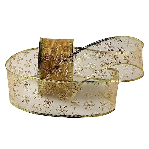 Homoyoyo 1Rolle Weihnachtsglitzerband Mit Festliches Dekorationsband Für Weihnachten DIY Und Weihnachtsbaum Schmuck Goldene Homoyoyo 1Rolle Weihnachtsglitzerband Mit Festliches Dekorationsband Für Weihnachten DIY Und Weihnachtsbaum Schmuck Goldene von Homoyoyo