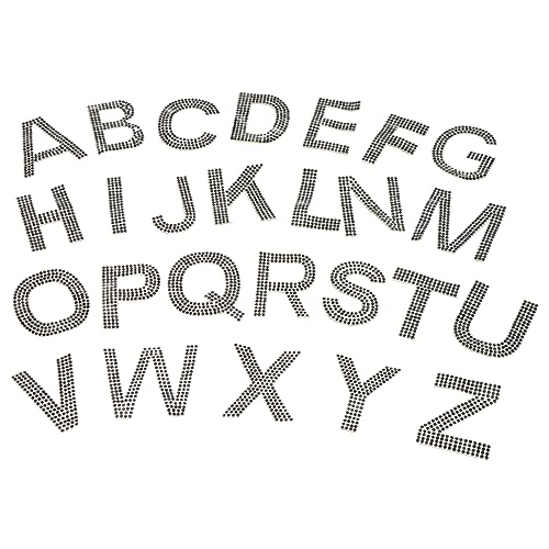 Homoyoyo 1Satz Buchstaben Strass Aufnäher Glitzernde DIY Patches für Kleidung Taschen und Kostüme für Gestaltung und Reparatur von Textilien von Homoyoyo