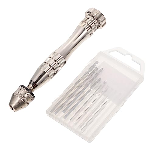 Homoyoyo 1Satz DIY Handbohrmaschine mit Micro Bohrern Verstellbarer Bohrerhalter für Walnuss Bernstein und Modellbau Kompakt und Leicht zu Lagern von Homoyoyo