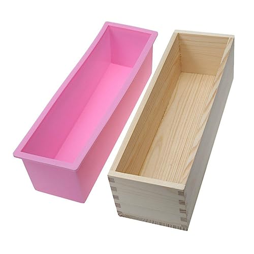 Homoyoyo 1Satz DIY Holz Seifenform Für Handgemachte Praktische Rechteckige Form Rosa Und Leicht Zu Reinigen Für Seifenherstellung Zu Hause von Homoyoyo