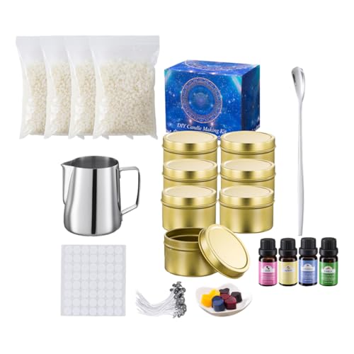 Homoyoyo 1Satz DIY Kerzenherstellungs Set mit Bienenwachs für Duftkerzen für Erwachsene und Jugendliche Hochwertiger Materialien und Zubehör für Kreative Projekte Homoyoyo 1Satz DIY Kerzenherstellungs Set mit Bienenwachs für Duftkerzen für Erwachsene und Jugendliche Hochwertiger Materialien und Zubehör für Kreative Projekte von Homoyoyo