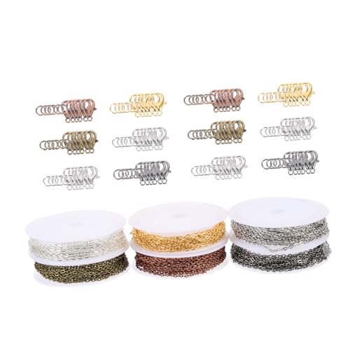 Homoyoyo 1Satz DIY Schmuckset Mit Farben Ketten Für Schmuckherstellung Öffnungsringen Und Karabinerverschlüssen Zubehör Für Halsketten Und Armbänder von Homoyoyo