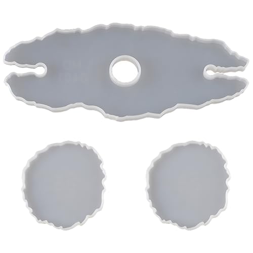 Homoyoyo 1Satz DIY Silikonform für Kristall Epoxidharz Unregelmäßige Tropfschale Weinglashalter Design für Untersetzer und Tischdekoration Sicher und Langlebig Leicht von Homoyoyo