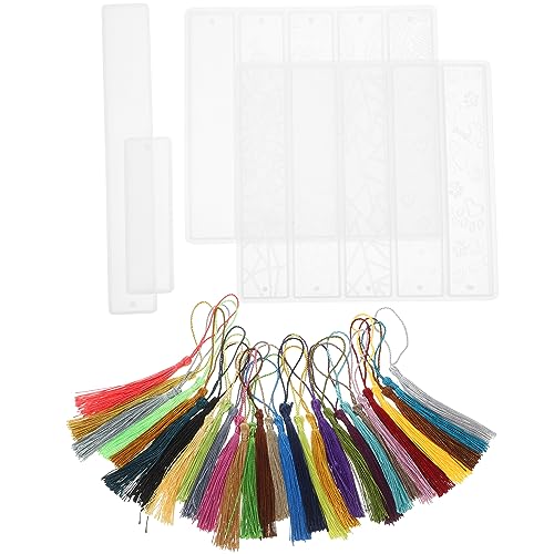 Homoyoyo 1Satz Epoxidharz Lesezeichen Silikonformen mit Quasten Teilig DIY Formen für Buchmarker für Designs und Dekorative Lesezeichen Gestalten von Homoyoyo