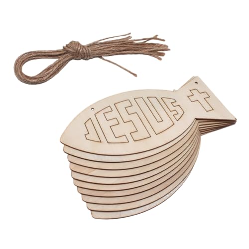 Homoyoyo 1Satz Fischdesign Holzchips mit Handgemalten Holzscheiben und Hanfseilen DIY für Handwerk Bastelprojekte und Wanddeko für Partys Homoyoyo 1Satz Fischdesign Holzchips mit Handgemalten Holzscheiben und Hanfseilen DIY für Handwerk Bastelprojekte und Wanddeko für Partys von Homoyoyo