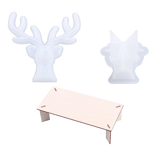 Homoyoyo 1Satz Geweihförmige Silikonform DIY Gießform für Dekoration für Weihnachtsornamente und Ohrringhalter Hochwertigem Langlebigem Silikon Kleiner von Homoyoyo