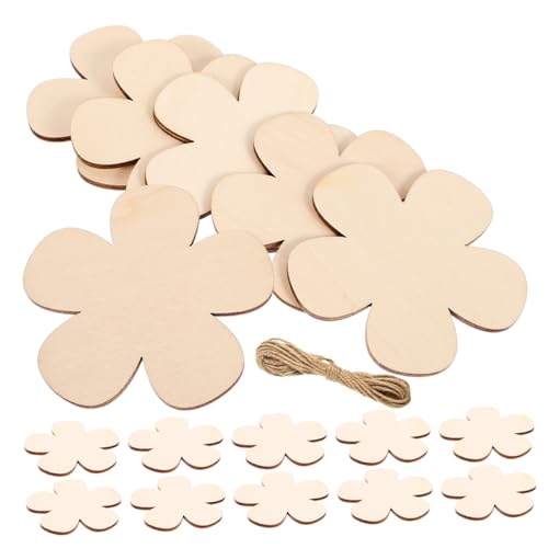Homoyoyo 1Satz Holzblumen DIY Sets Unvollendete Holzscheiben für Bastelprojekte zum Malen und Dekorieren Vielseitig Einsetzbar für Heim und Partydekorationen von Homoyoyo