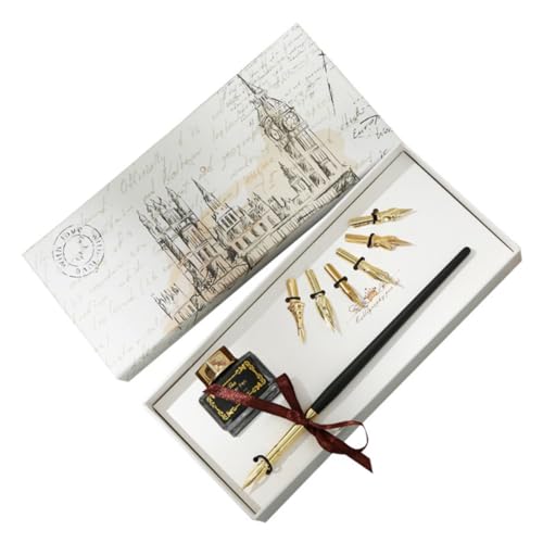 Homoyoyo 1Satz Kalligraphie Stift Set Teiliges Vintage Dip Pen Set mit Füllfederhalter Spitze für Kunst Schreiben und Zeichnungen für Künstler und Antiker Homoyoyo 1Satz Kalligraphie Stift Set Teiliges Vintage Dip Pen Set mit Füllfederhalter Spitze für Kunst Schreiben und Zeichnungen für Künstler und Antiker von Homoyoyo