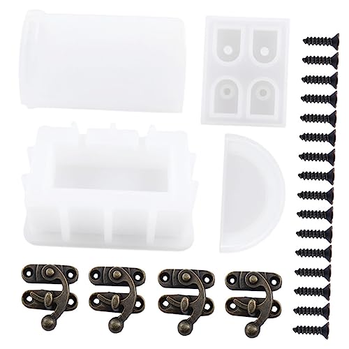 Homoyoyo 1Satz Kastenform Silikon DIY Epoxidharz Gießform mit Zubehör Mehrzweck Silikonform für Aufbewahrung und Bastelprojekte Platzsparendes Design für Kristallharz von Homoyoyo