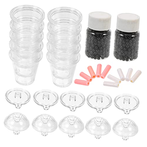 Homoyoyo 1Satz Mini Bubble Tea Schlüsselanhänger Teiliges DIY Zubehör für Harzguss Flache und Runde Flaschen Perlen Schlüssel Taschen von Homoyoyo