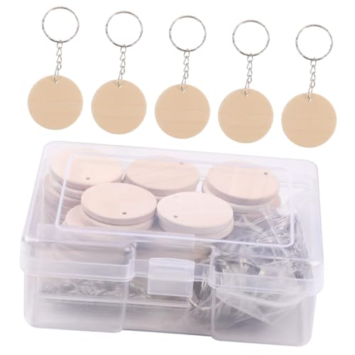 Homoyoyo 1Satz Runde Holzscheiben Schlüsselanhänger Für DIY Unbearbeitete Holzrohlinge Einloch Schlüsselanhänger Set Für Bastelarbeiten Taschenanhänger Und Dekorationen Homoyoyo 1Satz Runde Holzscheiben Schlüsselanhänger Für DIY Unbearbeitete Holzrohlinge Einloch Schlüsselanhänger Set Für Bastelarbeiten Taschenanhänger Und Dekorationen von Homoyoyo