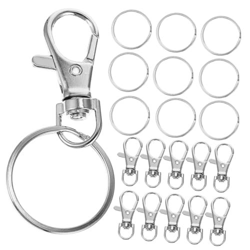 Homoyoyo 1Satz Schlüsselketten Clip Ring Haken mit Karabiner und Schlüsselringen für DIY Schlüsselanhänger Leicht Langlebig und Drehbar von Homoyoyo