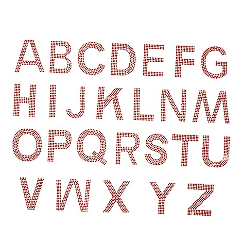 Homoyoyo 1Satz Strass Alphabet Patches Selbstklebende Bügelapplikationen für DIY Kleidung Taschen Hüte Einzigartige Stoffdekoration und Reparatur von Homoyoyo