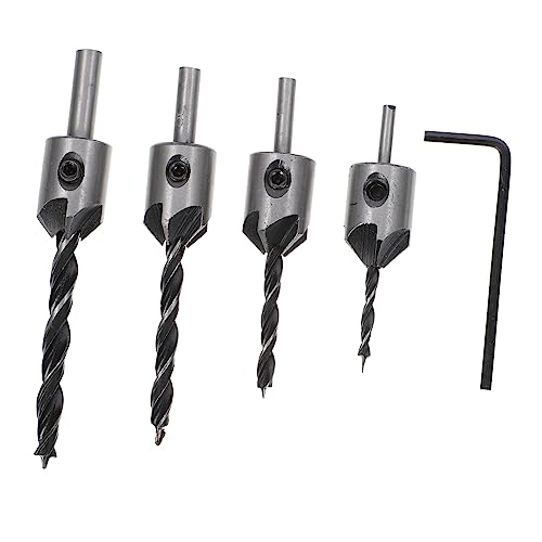 Homoyoyo 1Satz Teiliges Holzbearbeitung Countersink Bohrer Hochgeschwindigkeitsstahl Bohrbits Für Präzise Senkungen Holz Schraubenschlüssel Für Heimwerker Und Profis von Homoyoyo
